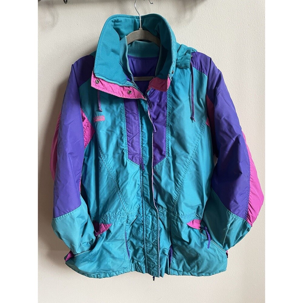 Vintage 1991 Columbia Sports Wear Double Whammy Parka Ski!  3 In 1. Woman’s XL